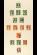 1861-1886 COLLECTION On Leaves, Fresh Mint, Unused Or Used Stamps, Inc 1861-61 1d Unused, 1863-71 1d (x5, Three... - Grenada (...-1974)