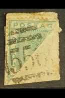 1876-84 2d Green, Bisected, SG 6a, Used On Small Piece With "556" Numeral Cancel, Cat.£4250 Used On Complete... - Costa D'Oro (...-1957)