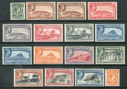 1938-51 KGVI Complete Set, Plus A Couple Of Additional Shades, SG 121/31, Fresh Mint With 1½d Carmine, 5s... - Gibilterra