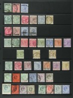 1886-1912 USED COLLECTION Presented On Stockcards. Includes 1886 Values To 2½d, 1886-87 To 1s Cds (thin),... - Gibilterra