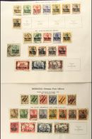 OFFICES IN MOROCCO 1899 - 1911 Fine Used Collection With 1899 Surcharge Set, 1900 Reichspost Ovptd Set To 3p 75,... - Altri & Non Classificati