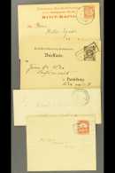 HAMBURG PRIVATE LOCAL POST 1890's Group Of Used Covers & Postal Stationery Items, Includes Stampless Envelope... - Altri & Non Classificati
