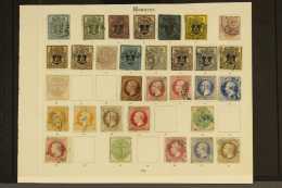 HANOVER 1850-65 Chiefly Used Collection On Old Album Pages, Includes 1850 1gr On Blue (four Margins), 1851-55... - Altri & Non Classificati