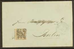 BRUNSWICK 1861 (22 Jan) ENTIRE Bearing 1853-56 3sgr Black On Pale Rose (Michel 8a) Tied By Numeral Postmark, Two... - Altri & Non Classificati