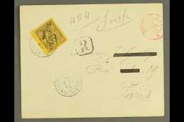 NEW CALEDONIA 1895 (25 May) Registered Cover To Paris Bearing 1892 35c "Tablet" Imperf (Yvert 18a, SG 17), 4 Large... - Altri & Non Classificati