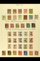 MONG-TSEU 1903-19 MINT & USED COLLECTION On Album Pages. Includes 1903-06 Surcharged Range To 75c Used &... - Altri & Non Classificati