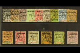 MENGTSZ 1903-06 Set Complete Apart From The 25c Black / Rose, SG 1/8, 10/16 (Yvert 1/8, 10'16), Very Fine Used.... - Altri & Non Classificati