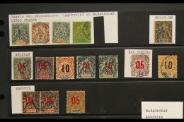 MADAGASCAR A Collection Of Fine POSTMARKS Of Madagascar On Various 1892-1912 Issues Of Diego Suarez, Nossi-Be,... - Altri & Non Classificati
