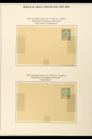 DIEGO-SUAREZ 1892-4 MINT POSTAL STATIONERY COLLECTION Includes 5c Envelope Inscribed "Diego Suarez Et... - Altri & Non Classificati