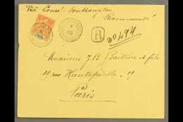 BENIN 1905 (9 Jan) Reg Cover To Paris Bearing Golfe De Benin 1893 40c Red-orange, Yvert 29, Tied By Fine... - Altri & Non Classificati