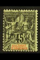 ANJOUAN 1900 45c Black On Green, Yv 18, Fine Used. Scarce Stamp. For More Images, Please Visit... - Altri & Non Classificati