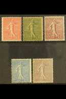 1903 "Semeuse Lignee" Set (Yvert 129/33, SG 314/19) NEVER HINGED MINT. (5 Stamps) For More Images, Please Visit... - Altri & Non Classificati