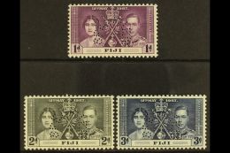 1937 Coronation Complete Set With Perf "SPECIMEN", SG 246s/248s, Never Hinged Mint. (3 Stamps) For More Images,... - Fiji (...-1970)