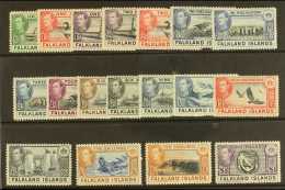 1938-50 Complete Definitive Set, SG 146/163, Fine Mint. (18 Stamps) For More Images, Please Visit... - Falkland Islands