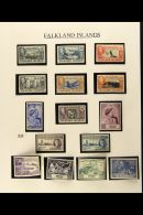 1937-52 KGVI MINT COLLECTION Presented In Mounts On Album Pages. Includes 1938-50 Pictorial Definitives With All... - Falkland Islands