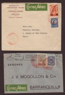SCADTA AIRMAILS 1923 30c On 20c Grey, SG 52,  Used On Cover From Bogota To Barranquilla And 30c  Provisional On... - Colombia