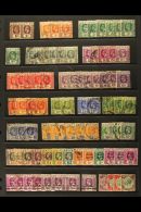 1912-52 ACCUMULATION On Stockpages. A Mint & Used Range With KGV Defins To 2r & 5r Mint, KGV Defins To 2r... - Ceylon (...-1947)