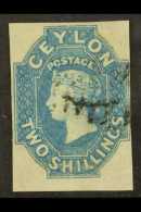 1859 2s Dull Blue, SG 12, Magnificent Used Appearance But Repaired Corners. Cat £1300 For More Images,... - Ceylon (...-1947)