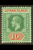 1919-20 10s Deep Green And Red/green, SG 52, Very Fine Mint. For More Images, Please Visit... - Cayman (Isole)