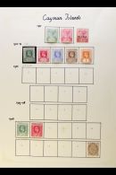 1900-1949 FINE MINT COLLECTION On Leaves, ALL DIFFERENT, Inc 1900 ½d & 1d (x2, One With "Specimen"... - Cayman (Isole)