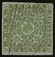 1851-60 6d Yellow- Green, SG 5, SUPERB Used With 4 Large Neat Margins, Light Oval Grid Cancellation & Fabulous... - Altri & Non Classificati