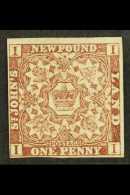 1862-64 1d Chocolate-brown, SG 16, Fresh Unused No Gum With 4 Small / Large Margins. Pretty. For More Images,... - Altri & Non Classificati