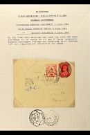 JAPANESE OCCUPATION - BURMESE GOVERNMENT POSTAGE DUE MARKINGS - Pair Of Scarce Stationery Envelopes (pre-paid... - Birmania (...-1947)