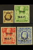 MIDDLE EASTERN FORCES 1943 1s To 10s Geo VI, Overprinted "SPECIMEN", SG M18s/21s, Very Fine And Fresh Mint. Rare... - Italian Eastern Africa