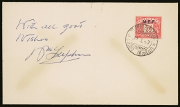 MEF (AEGEAN ISLANDS COVER) 1942 1d Red Postage Due, Sass 2, Very Fine Used On Philatelic Cover Tied By LINDO (RODI... - Africa Orientale Italiana