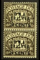 ERITREA POSTAGE DUES - 1938 20c On 2d Agate, Pair One Showing Variety "No Stop After A", SG ED3 + ED3a, Very Fine... - Africa Orientale Italiana