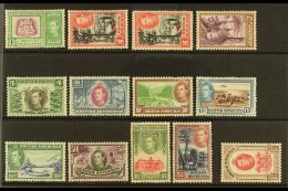 1938-47 Pictorials Complete Set Inc Both 2c Perforation Types, SG 150/61 & 151a, Very Fine Mint, Fresh. (13... - Honduras Britannico (...-1970)