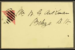 1882-87 1d Rose Bisected Diagonally, SG 18a, Tied On Large Piece Addressed To "Mr N.G. Aikman / Belize". For More... - Honduras Britannico (...-1970)