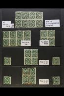 1867-68 5c Green Condor SPECIALIZED COLLECTION Of Very Fine Mint & Used Examples, Chiefly Within Pairs Or... - Bolivia