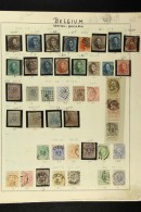 1849-1927 OLD TIME COLLECTION On Leaves, Mint Or Used Stamps, Inc 1849 10c & 20c Epaulettes Used, Various... - Altri & Non Classificati