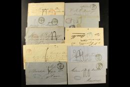 1840-1869 RAILWAY COVERS. An Interesting Collection Of Stampless Entires & Entires Letters Showing Various... - Altri & Non Classificati