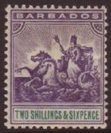 1903 2s6d Violet And Green Top Value, SG 115, Fine Mint. For More Images, Please Visit... - Barbados (...-1966)