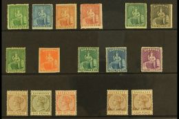 1861-92 MINT SELECTION On A Stock Card. Includes 1861-70 "Britannia" (no Wmk) ½d, 1d And 4d (2 Different... - Barbados (...-1966)