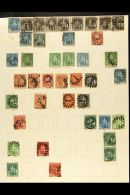 1850's-1930's Collection On Old Imperial Printed Pages, From Strong Britannia Issues Incl. 1855 ½d With... - Barbados (...-1966)