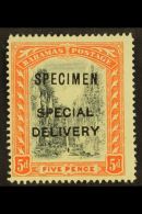 SPECIAL DELIVERY 1917 5d Black And Orange Ovptd "Specimen", SG S2s, Very Fine Mint. For More Images, Please Visit... - Altri & Non Classificati