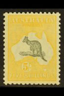 1929-30 5s Grey & Yellow Roo, SG 111, Very Fine Mint, Good Centering, Lovely Fresh Colour. For More Images,... - Altri & Non Classificati