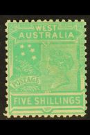 WESTERN AUSTRALIA 1905-12 5s Emerald-green, Watermark Upright, SG 148, Fine Mint. For More Images, Please Visit... - Altri & Non Classificati