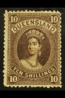 QUEENSLAND 1895 10s Brown Wmk Sideways, SG 164, Fine Mint With Short Perf At Top. For More Images, Please Visit... - Altri & Non Classificati