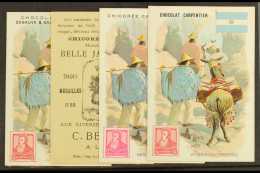 1908 Stamp Designs On Advertising Cards, All Different, Seldom Seen (4 Cards) For More Images, Please Visit... - Altri & Non Classificati