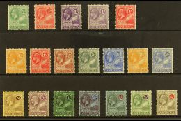 1921-29 KGV MSCA Watermark Complete Set Plus Listed Mauve Shade, SG 62/80, Very Fine Mint (19 Stamps) For More... - Altri & Non Classificati