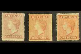 1863-67 1d All Three Shades (SG 5, 6 & 7) Mint, At Least Two Regummed. (3 Stamps) For More Images, Please... - Altri & Non Classificati