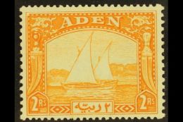 1937 2r Yellow "Dhow", SG 10, Very Fine Mint With Good Colour For More Images, Please Visit... - Aden (1854-1963)