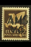 WWII AMG - VENEZIA GIULIA 1945-47  50c Brown Air, Variety "double Overprint" Sass 1c, Fine NHM. Cat €280... - Non Classificati