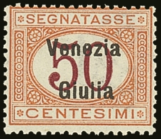 WWI - ITALY VENEZIA GIULIA - 1918 50c Orange And Carmine, Postage Due, Sass 6, Very Fine Never Hinged Mint. Cat... - Non Classificati