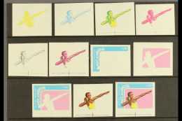 SPORT Mozambique 1978 1$50 'Shot Putting' (as Scott 608) Complete Set Of Imperf Progressive Colour Proofs Printed... - Non Classificati