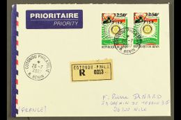 ROTARY INTERNATIONAL - SURCHARGE ERROR Benin 2007 Registered Cover To France Bearing 715f On 250f Centenary Of... - Non Classificati